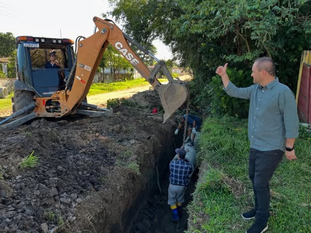 Prefeitura de Pedro Osório inicia obra de drenagem para solucionar alagamentos na cidade