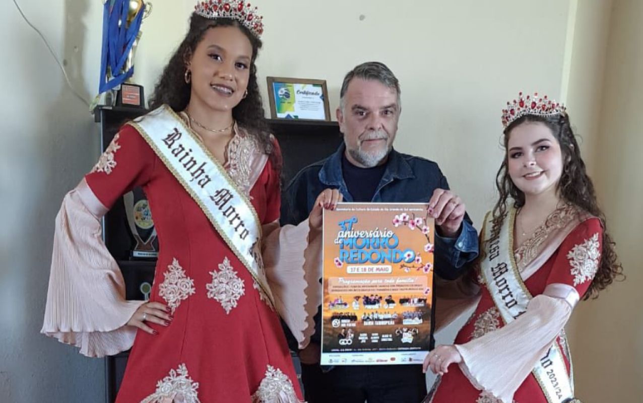 Corte de Morro Redondo visita Cerrito e convida para as comemorações dos 37 anos do município
