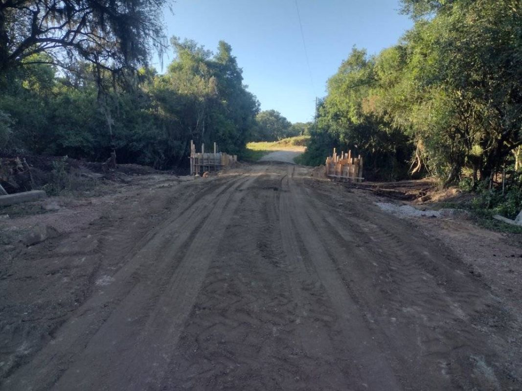 Prefeitura de Cerrito conclui obras da ponte do Passinho, na estrada da Serra