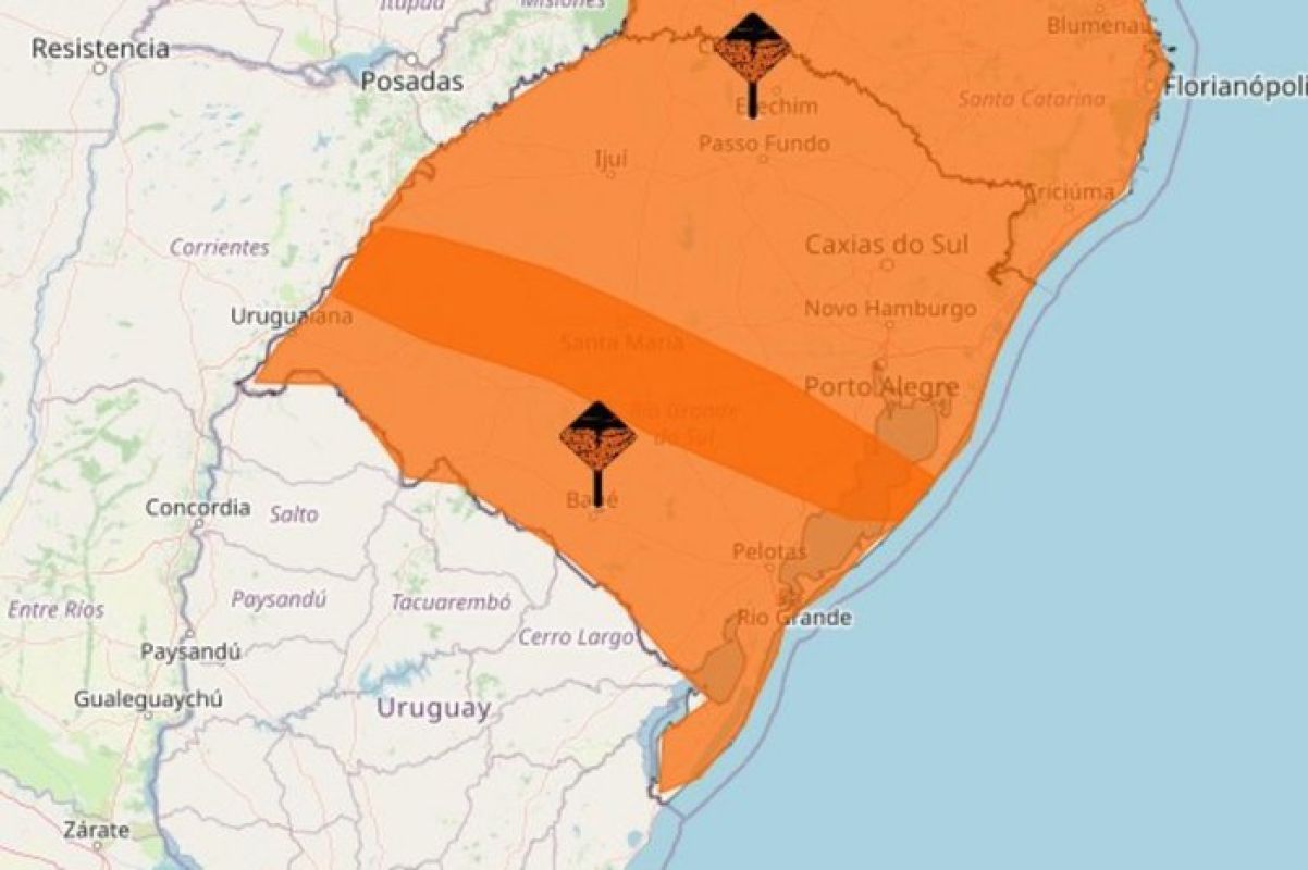 Inmet emite alertas de tempestade com ventos de até 100 km/h em todo o Rio Grande do Sul nesta sexta-feira