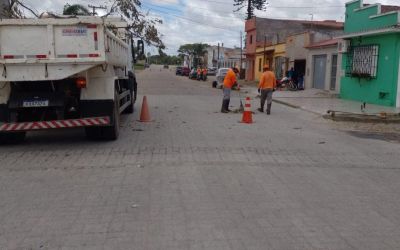 Equipe de limpeza de Jaguarão realiza ações em diversas vias e espaços públicos
