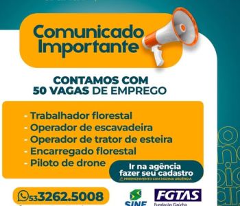 Prefeitura de Arroio Grande anuncia vagas de emprego em diversas áreas