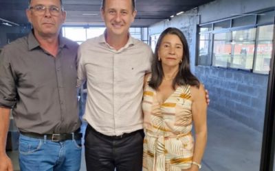 Prefeita Viviane Albuquerque e Secretário Anderson Weege participam de reunião em Cachoeira do Sul