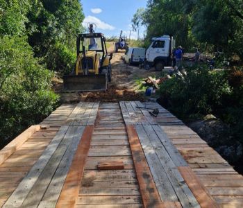 Ponte do Passo dos Ratos é reconstruída com parceria entre Canguçu e Cerrito
