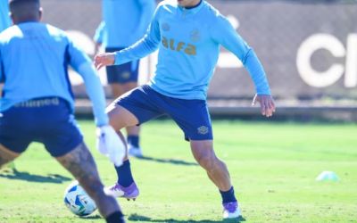 Grêmio encerra preparação para decisão contra o Godoy Cruz com até cinco mudanças no time titular