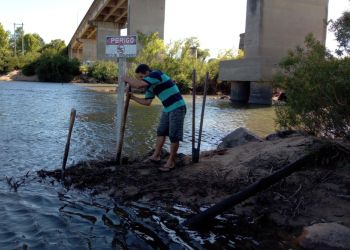Áreas de risco no Camping Municipal de Cerrito são sinalizadas para segurança dos banhistas