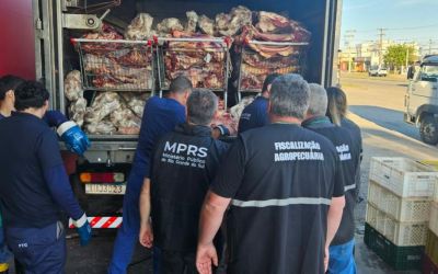 Mais de 11 toneladas de alimentos impróprios são apreendidas em mercados e açougue de Pelotas